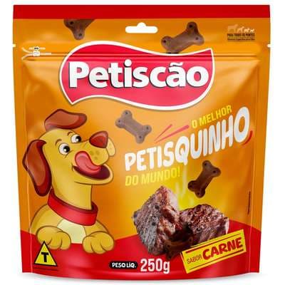 Bifinho Petiscão para Cães Adultos Sabor Carne Ossinho 250gr