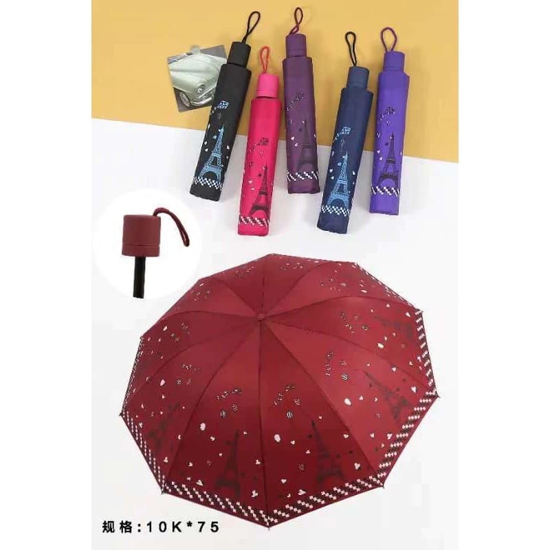 Guarda Chuva Sombrinha Grande Reforçado 10 Varetas Torre Eiffel Paris