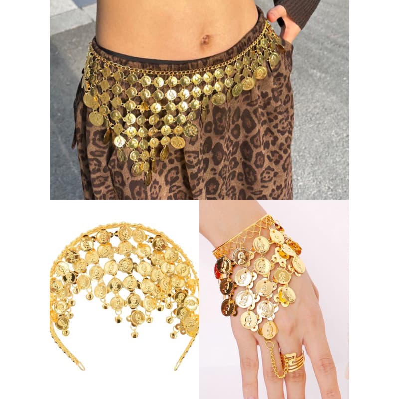 Kit Moedas Cigana Dança Do Ventre Indiana