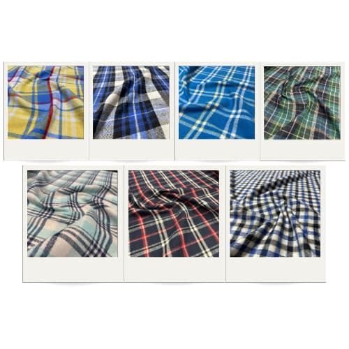 Tecido Flanela Xadrez Azul e Verde 1,47m Festa Junina Variadas Estampas