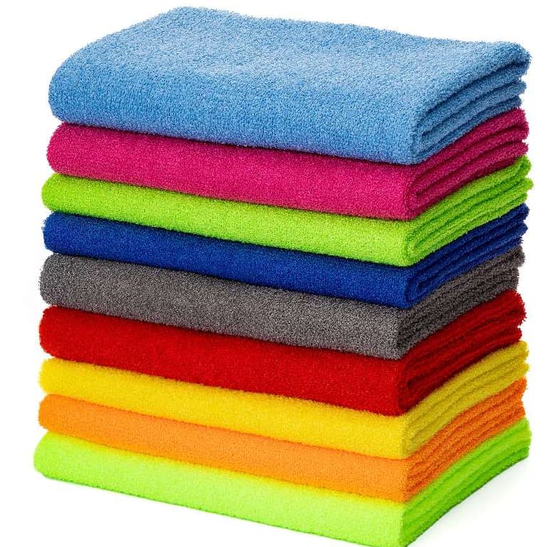 Kit c/5 panos para limpeza microfibra 50x70cm 180gsm