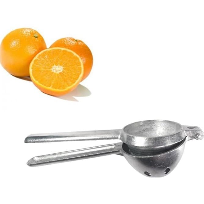 Espremedor Amassador Manual De Laranja Alumínio Grande 8cm