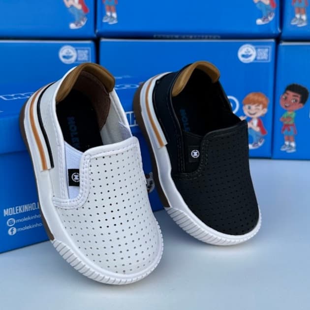 Tênis Infantil Menino Sapatenis Slip On Calce Fácil Confortável Molekinho
