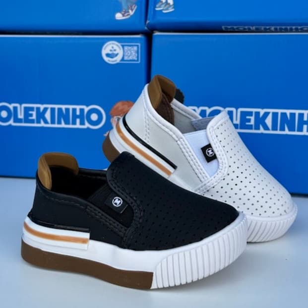 Tênis Escolar Infantil Molekinho Menino Conforto Calce Fácil Bebê