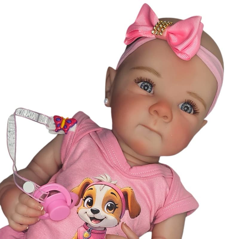 Boneca Bebê Reborn Corpo de Silicone  Realista 45cm Ana - Mundo Kids