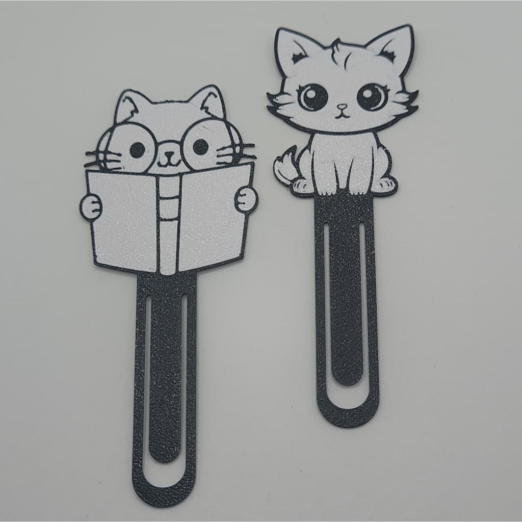 kit 2 marcadores de pagina pets fofinhos para livros (gatos)