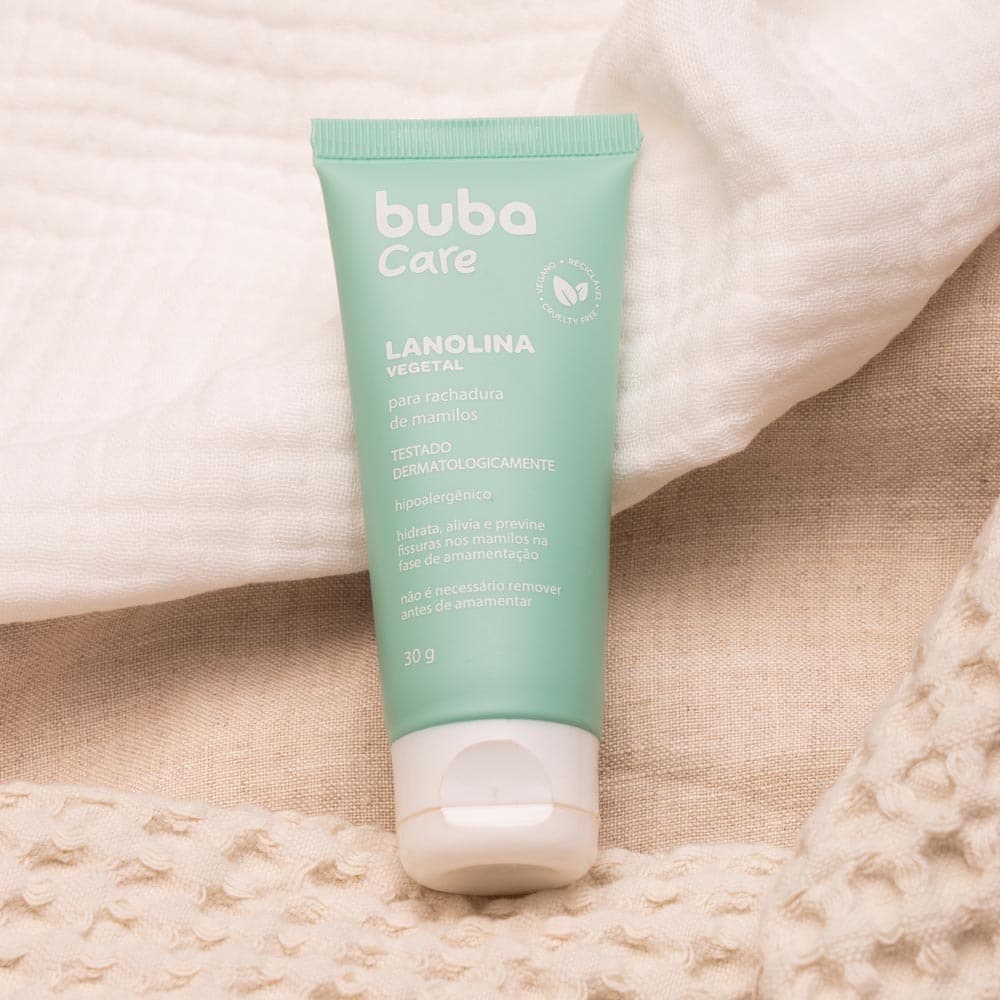 Pomada Lanolina Vegetal para Rachaduras de Mamilos Hipoalergênico Hidrata Alivia e Previne Assaduras