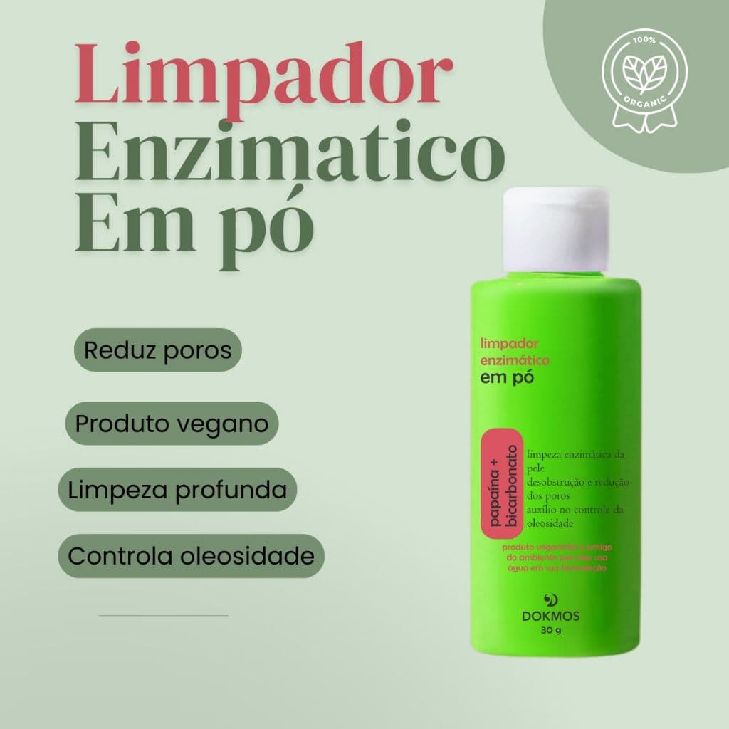 Sabonete Esfoliante Facial Pó Enzimático Reduz Cravos Pelling Limpeza Profunda Anti Oleosidade Antiacne Impurezas Dokmos