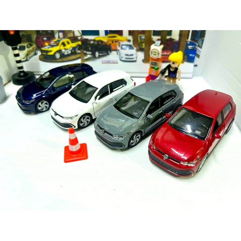 Miniatura Carrinho Golf GTI G8 Metal - Escala 1/36 Coleção Welly e RMZ city Collection