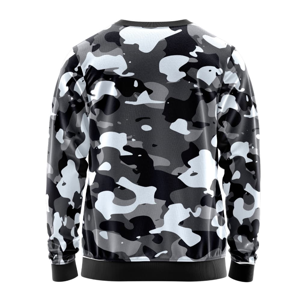 Blusa de Moletom Gola Careca Adulto Camuflado