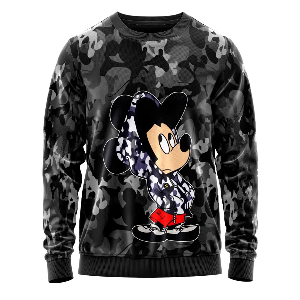 Blusa de Moletom Gola Careca Adulto Mickey Mouse