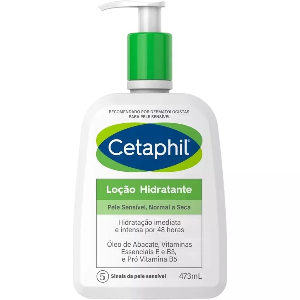 Cetaphil Loção Hidratante Corpo e Rosto 473ml Pele Normal a Seca