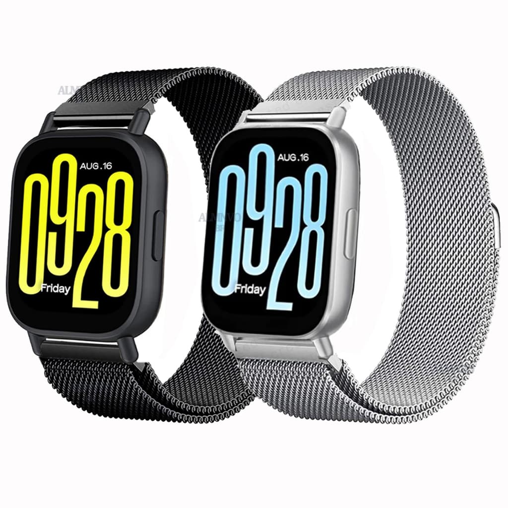 Pulseira de 22mm para Xiaomi Redmi Watch 5 Active / Redmi Watch 5 Lite Milanese Metal aços inoxidáveis