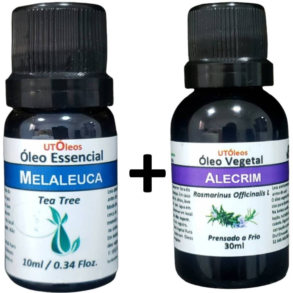kit essencial melaleuca 100% puro óleo vegetal alecrim 100% puro