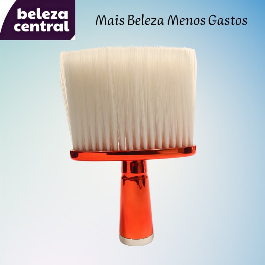 Espanador Profissional Cerdas Macias p Barbeiros e Cabeleireiros Limpa Cliente - 1unidade
