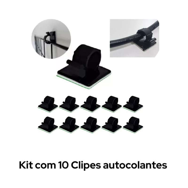 Clip adesivo autocolante para memory board e fios
