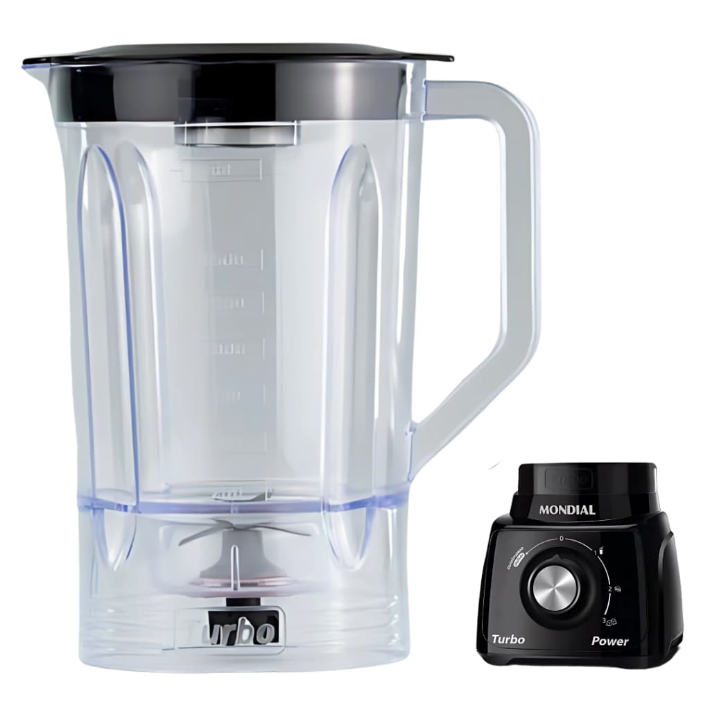 Copo para Liquidificador Mondial Turbo Power Sangel L-99 Tampa Preta