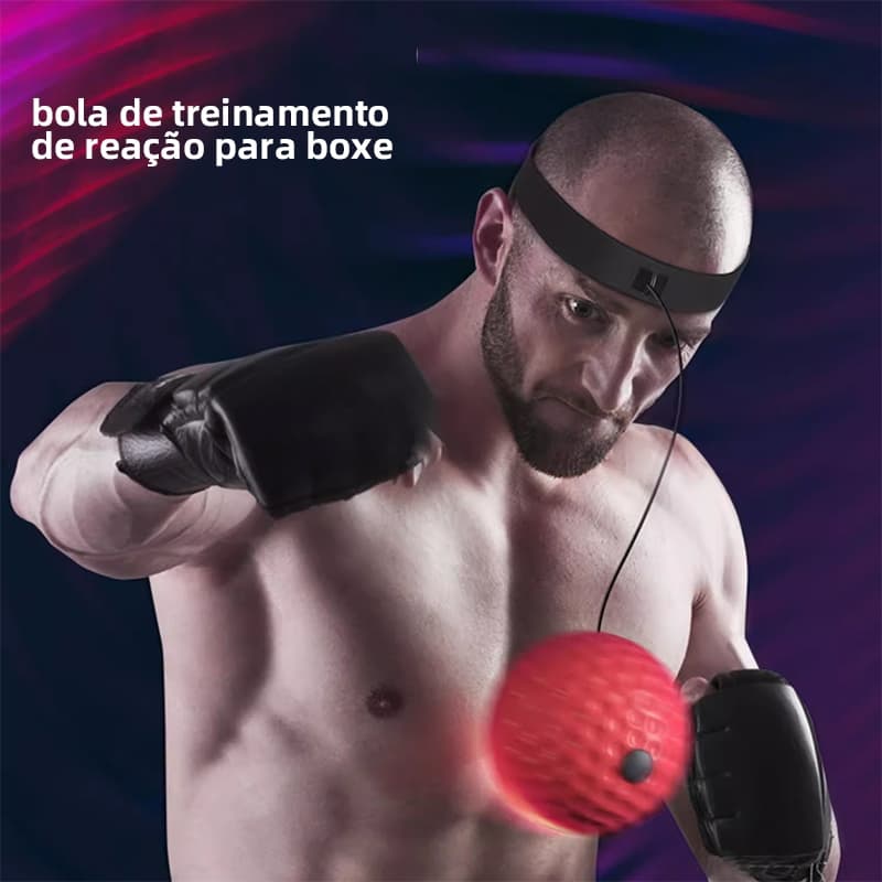 Bola De Treino Reflexo Luta Boxe Com Faixa de Cabeça