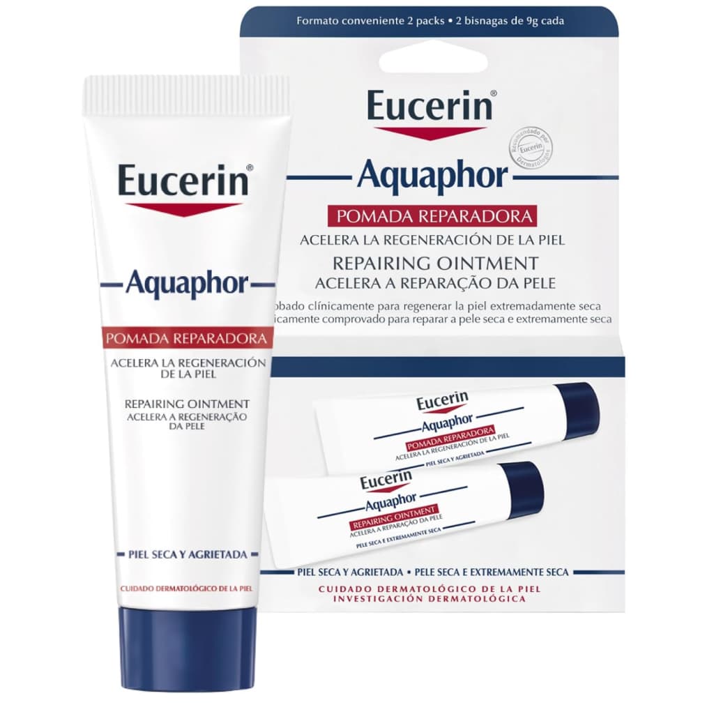 1 Pomada Eucerin Aquaphor Reparadora Intensiva altamente hidratante com 10gr ou 20gr