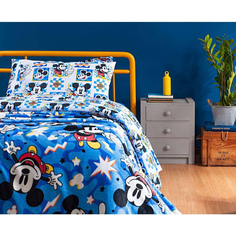 Cobertor Manta Mantinha Mickey Homem Aranha Disney Marvel Antialérgica