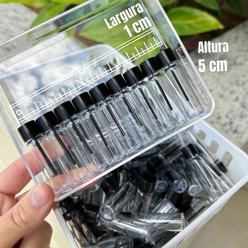 Kit 50 Peças Frasco Pet 4ml C/ Tampa Amostra De Perfume Provador Recipiente Tamanho Viagem Fragancia