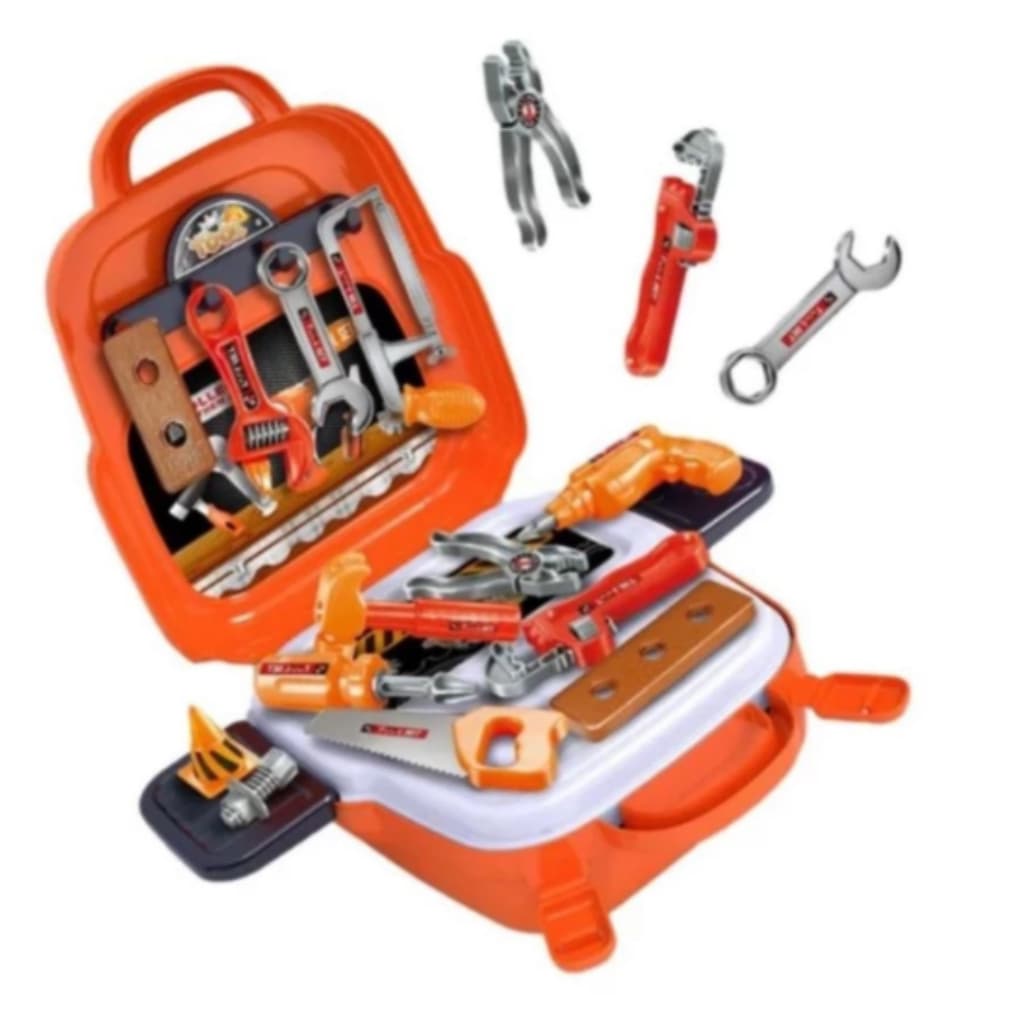 Kit Maleta de Ferramentas Infantil 22 Peças 3 em 1 Tools