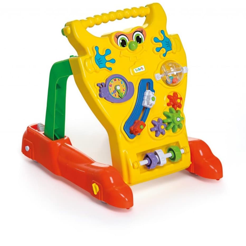 Andador Feliz Brinquedo Educativo Infantil Didático para Bebê Calesita Tateti Amarelo Bob Esponja