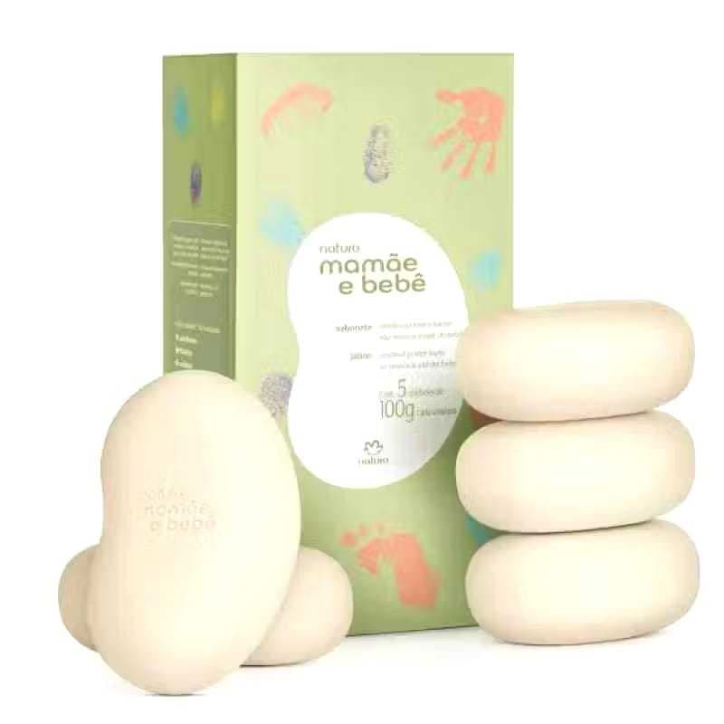 Caixa de sabonete mamãe bebe 5 unidades