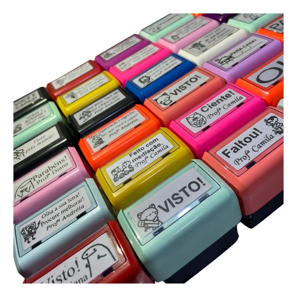 Kit 5 Carimbos Personalizados Para Professores Automáticos