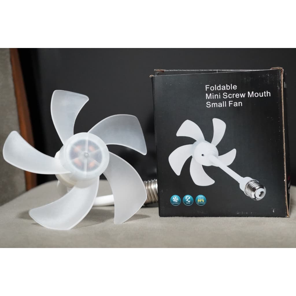 Mini Ventilador Articulado 5W | Fixação por Rosca e Rotação Ajustável de Penteadeira e Parede 110v/220v