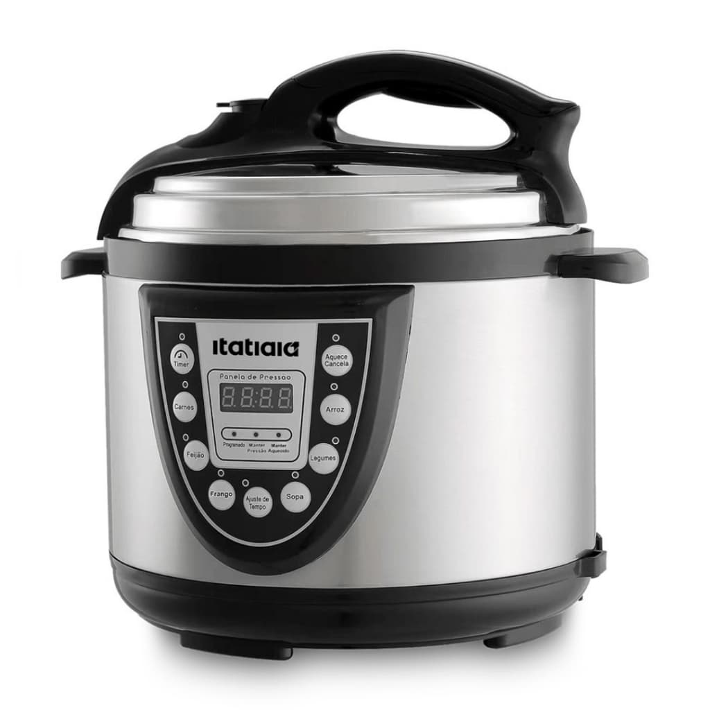 Panela de Pressão Elétrica Arroz Feijão Legumes Carne Peixe Itatiaia 5L 6 Funções Para Sua Cozinha