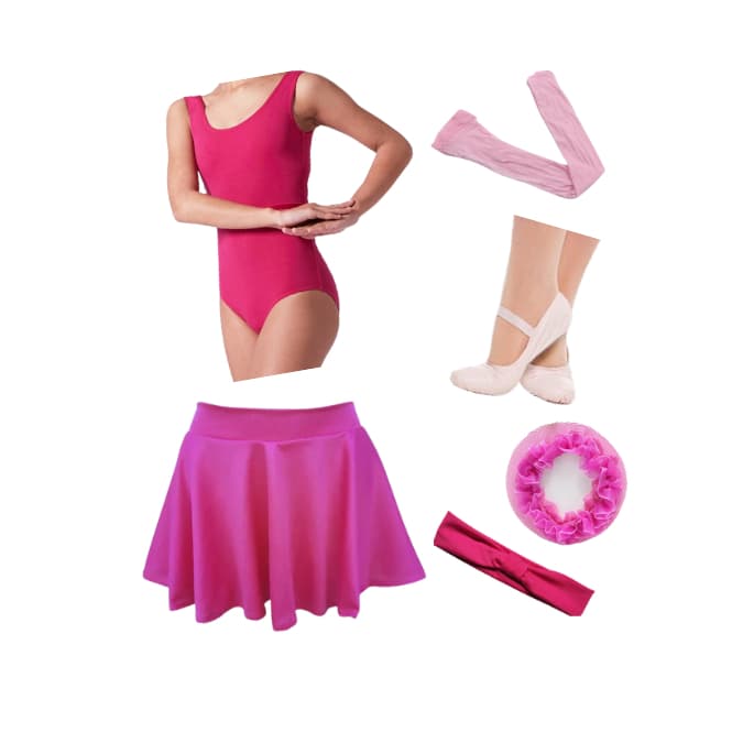 Kit Ballet Regata Com 6 Peças Rosa e Pink - Roupa Balé Infantil