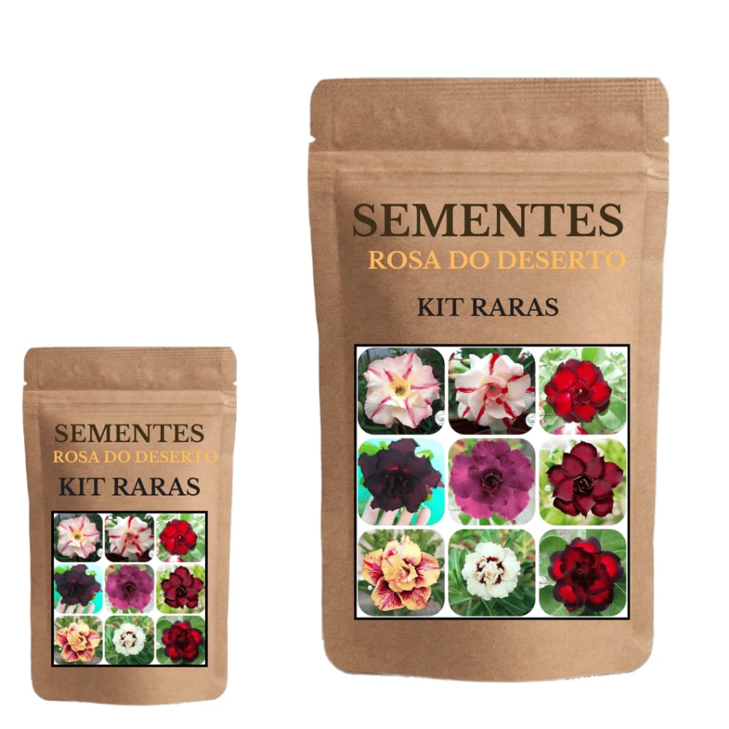 15 SEMENTES DE ROSA DO DESERTO DOBRADAS + BRINDE