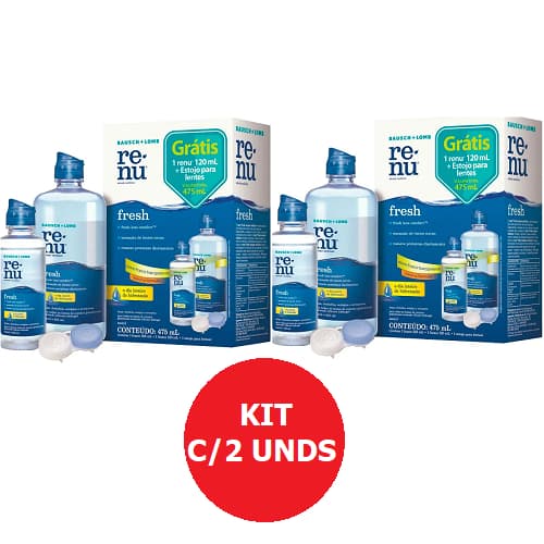 Kit C/2  RENU BAUSCH LOMB 355ML+120ML+ESTOJO DE LENTES