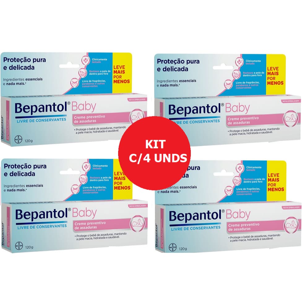KIT C/4 BEPANTOL BABY CREME 120G