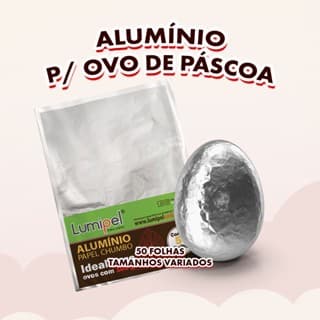 50 FOLHAS PAPEL CHUMBO LISO PRATA PARA OVOS DE PASCOA 100gr A 500gr
