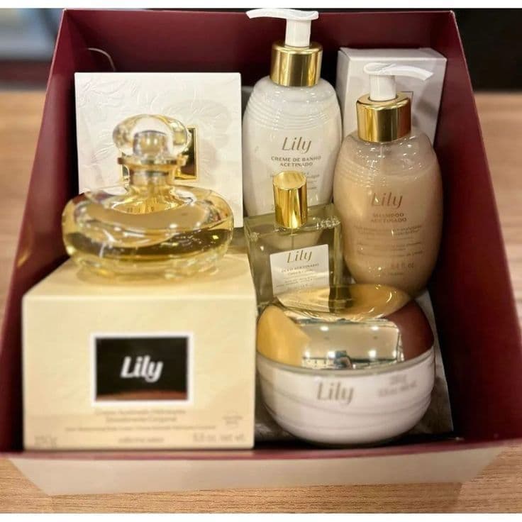 KIT lili 350ml creme perfume acetinado corpo e mãos hidratante lulli