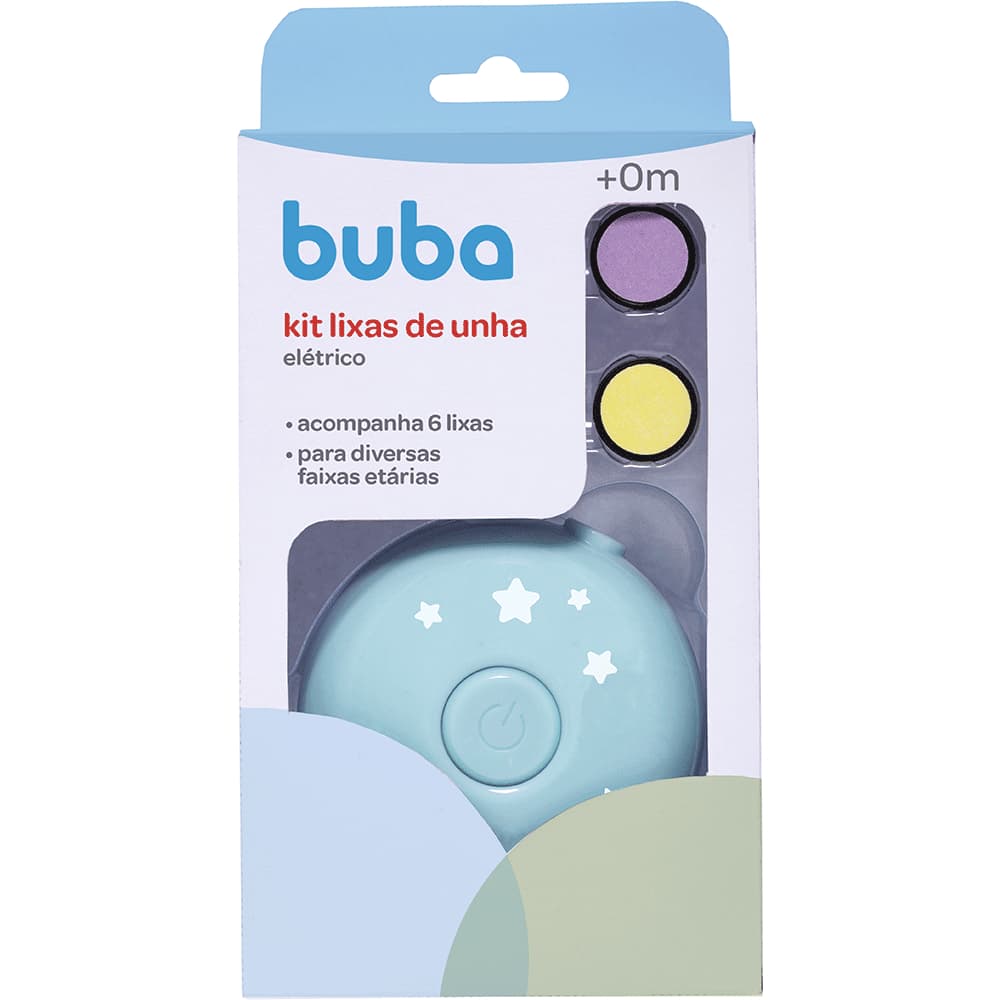 Kit Higiene Bebê Buba Kit Lixas de Unha Elétrico Buba Lixa De Unha Bebê