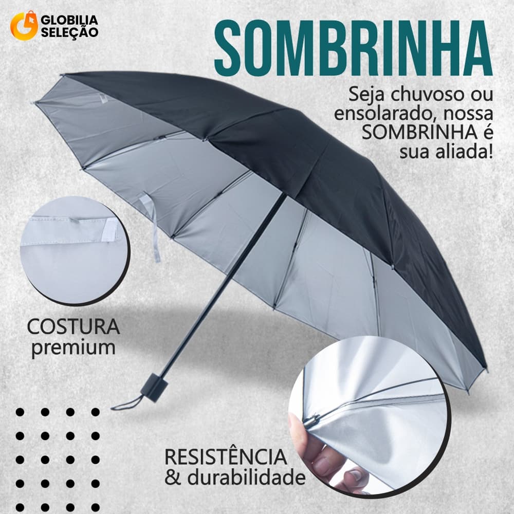 Sombrinha Grande Guarda Chuva Dobrável Abertura e fechamento manual Masculina Feminina Grande Pequeno