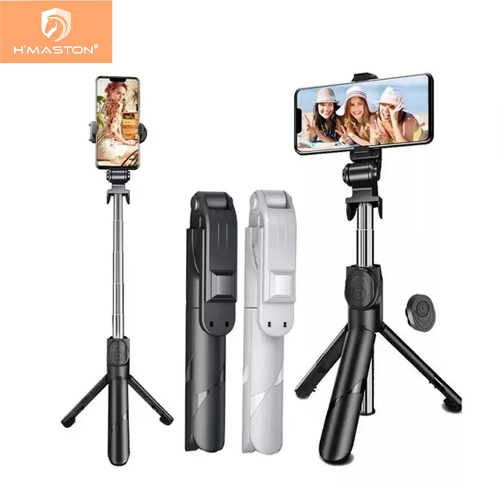 H'maston ZP-004 Bastão Pau de Selfie Retrátil Bluetooth Com Controle Remoto