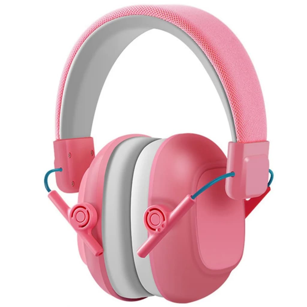Abafador de Ouvidos Protetor Auditivo Concha Abafadora Infantil Criança Adolescente Menina Rosa Ajustável Conforto