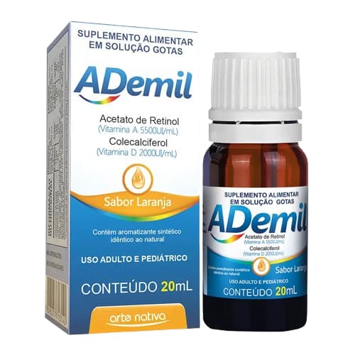 Vitamina Ademil Arte Nativa 20ml Vitamina a e D