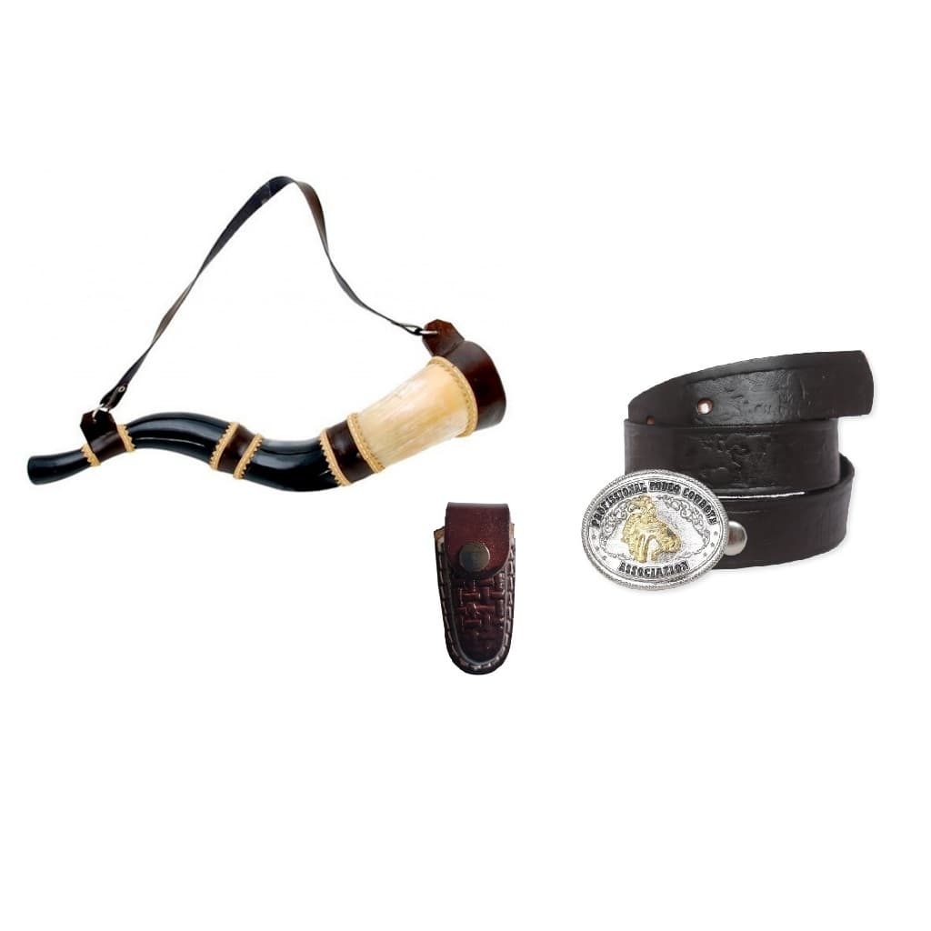 Kit Infantil Cowboy Com Berrante + Cinto + Bainha Top