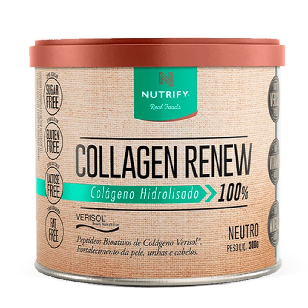 Nutrify Collagen Renew - Colágeno Hidrolisado em Pó - Sem Glúten e Sem Açúcar - 300g