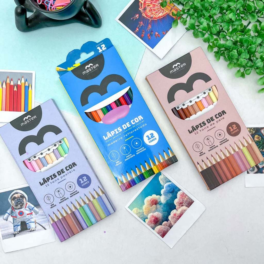 Lápis de Cor (Tom Pastel, Tradicional, Tons de Pele) - Master / Pintura / Desenho