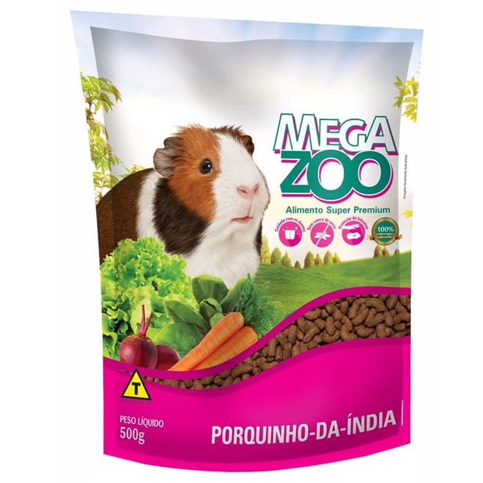 Ração MegaZoo Extrusada Porquinho da Índia 500g