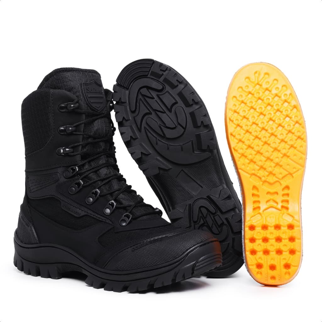 Bota Coturno Militar Masculino Motociclista Super Resistente Exército Marcha Barato Cano Médio 930