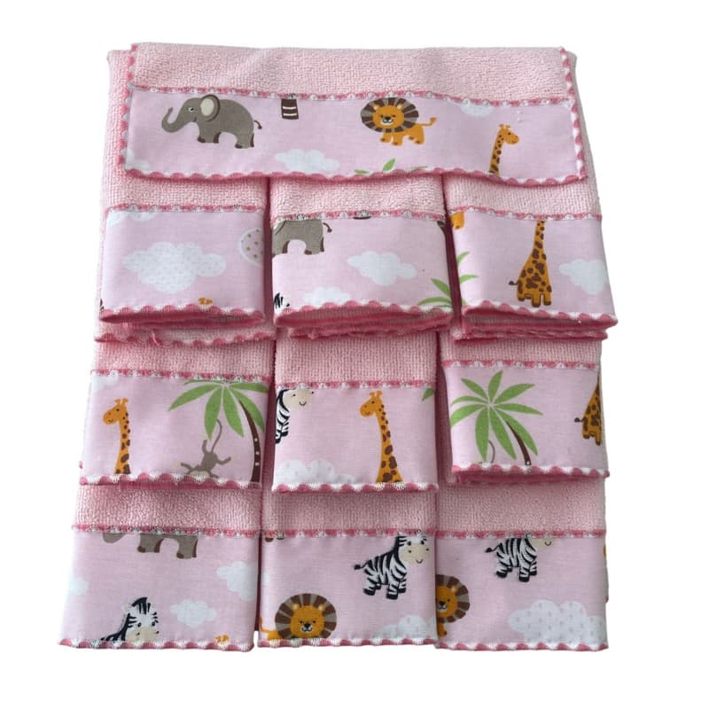 Kit com 10 toalhinhas de boca tecido felpudo extra macio para meninos e meninas