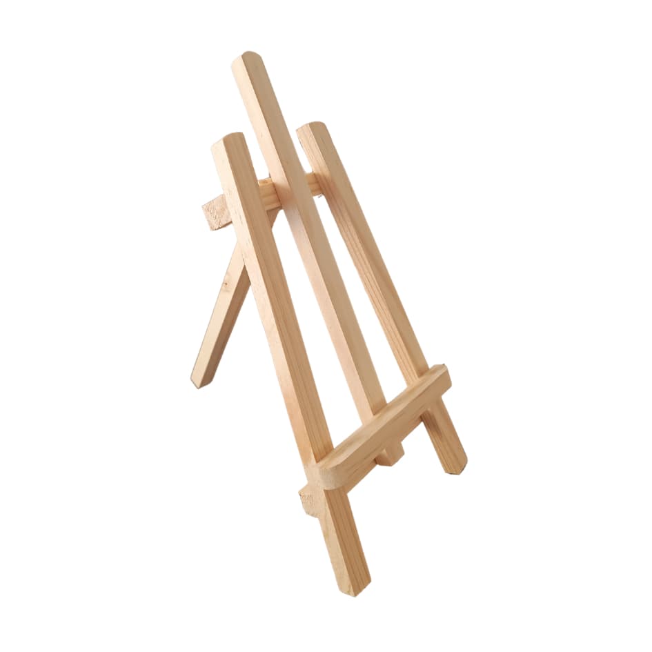 Mini Cavalete de Madeira Pinus Para Telas de Pintura, Celulares, Desenhos...