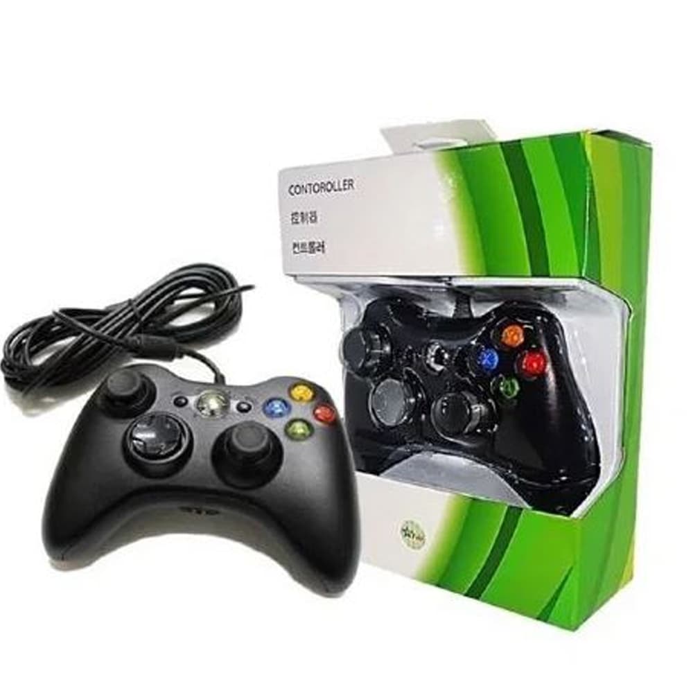 Controle De Xbox 360 Com Fio Para Video Game e PC/ Fat E Pc Joystick Jogo gamepad